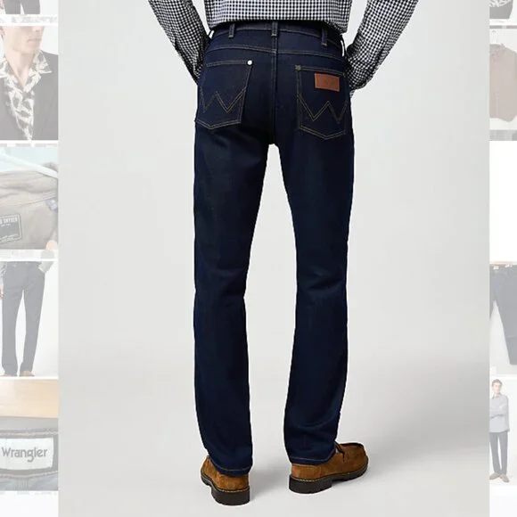 BRAND NEW Wrangler Dark Wash Low Stretch Straight Jean in W32 L32